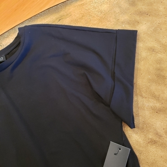 NWT Eloquii Black Short Cuffed Sleeve Side Tie Cotton T-Shirt  Size 18/20 - Picture 7 of 10